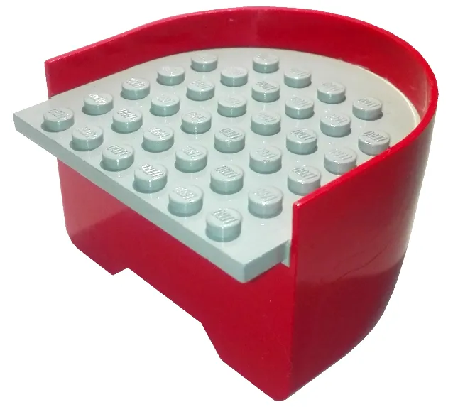 Boat, Hull Smooth Stern 6 x 6 x 3 1/3 with Light Gray Deck