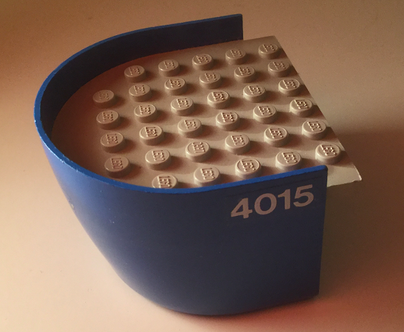 Boat, Hull Smooth Stern 6 x 6 x 3 1/3 with Light Gray Deck with White '4015' Pattern on Both Sides (Stickers) - Set 4015