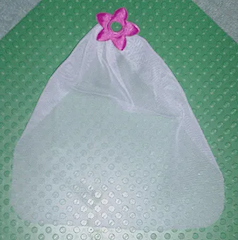 Duplo, Cloth Bed Curtains with Dark Pink Five Petal Flower