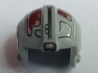 Minifigure, Headgear Helmet SW Rebel Pilot with Dark Red Markings Pattern