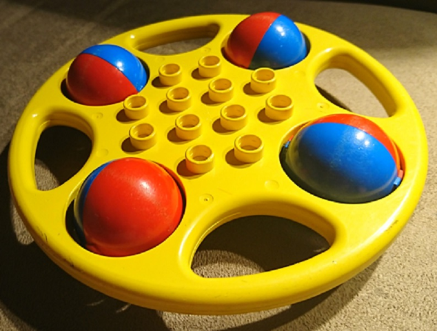Duplo Rattle Circular with Red/Blue Wheels