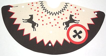 Cloth Tepee Cover with Black Edge and Horses Pattern