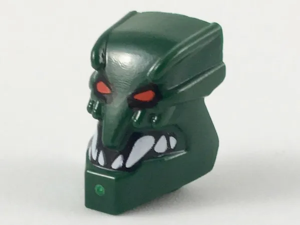 Minifigure, Head, Modified Bionicle Piraka Zaktan with Eyes and Teeth Pattern
