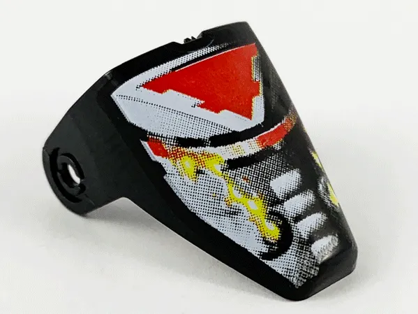 Technic Throwbot Visor with RoboRider The Boss Pattern