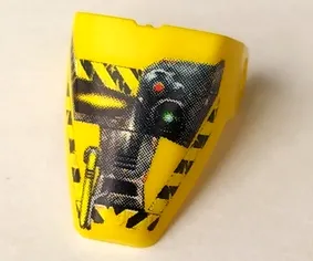 Technic Throwbot Visor with Jet / Judge Pattern