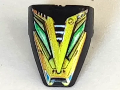 Technic Throwbot Visor with Millennia / Millennium Gold V Pattern