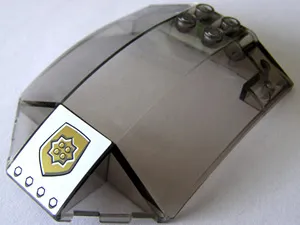 Windscreen 8 x 6 x 2 Curved Sloped Sides with World City Gold Police Badge Pattern (Sticker) - Set 7031