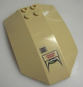 Windscreen 8 x 6 x 2 Curved Sloped Sides with 'TRACKING SENSOR' Pattern (Sticker) - Sets 7298 / 7477