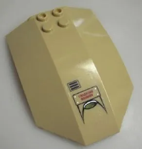 Windscreen 8 x 6 x 2 Curved Sloped Sides with 'TRACKING SENSOR' Pattern (Sticker) - Sets 7298 / 7477