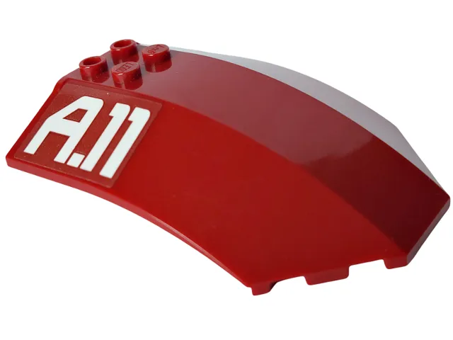 Windscreen 8 x 6 x 2 Curved Sloped Sides with White 'A.11' Pattern (Sticker) - Set 7714