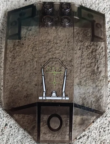 Windscreen 8 x 6 x 2 Curved Sloped Sides with Target Head-Up Display (HUD) Pattern #1 (Sticker) - Set 7477