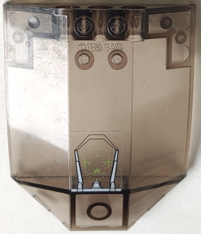 Windscreen 8 x 6 x 2 Curved Sloped Sides with Target Head-Up Display (HUD) Pattern #3 (Sticker) - Set 7477