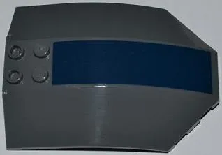 Windscreen 8 x 6 x 2 Curved Sloped Sides with Dark Blue Stripe Pattern (Sticker) - Set 8018