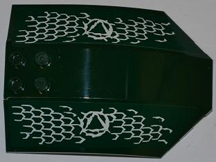 Windscreen 8 x 6 x 2 Curved Sloped Sides with Atlantis Logo and Fish Scales Pattern Model Left Side (Stickers) - Set 7978