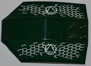 Windscreen 8 x 6 x 2 Curved Sloped Sides with Atlantis Logo and Fish Scales Pattern Model Right Side (Stickers) - Set 7978