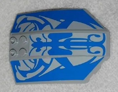 Windscreen 8 x 6 x 2 Curved Sloped Sides with Blue SW Gungan Sub Pattern (Stickers) - Set 9499