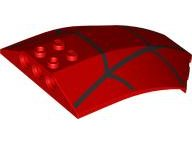 Windscreen 8 x 6 x 2 Curved Sloped Sides with Black Spider Web 2 Vertical Lines Pattern