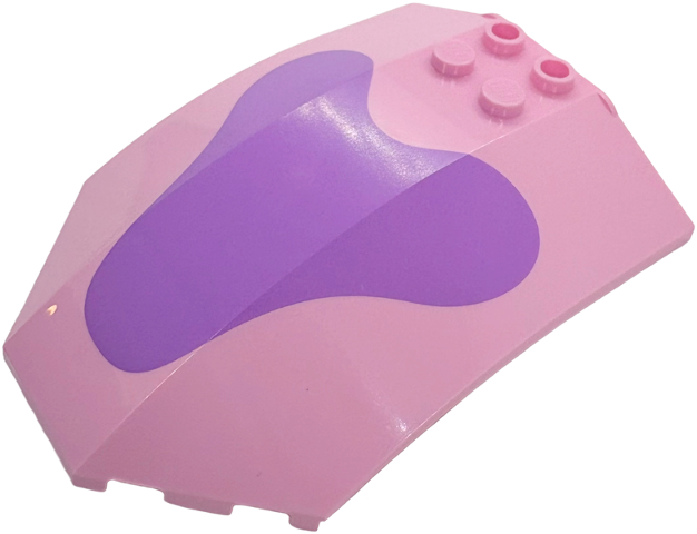 Windscreen 8 x 6 x 2 Curved Sloped Sides with Medium Lavender Spot Pattern