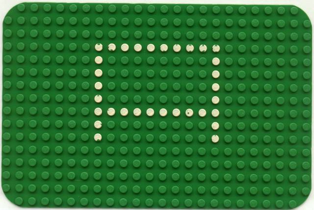 Baseplate 16 x 24 with Rounded Corners and Set 344 Dots Pattern