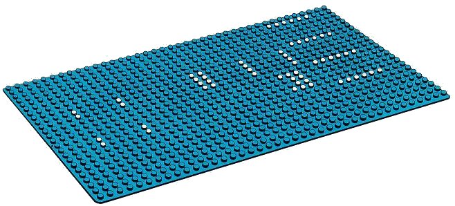 Baseplate 24 x 40 with Set 369 Dots Pattern