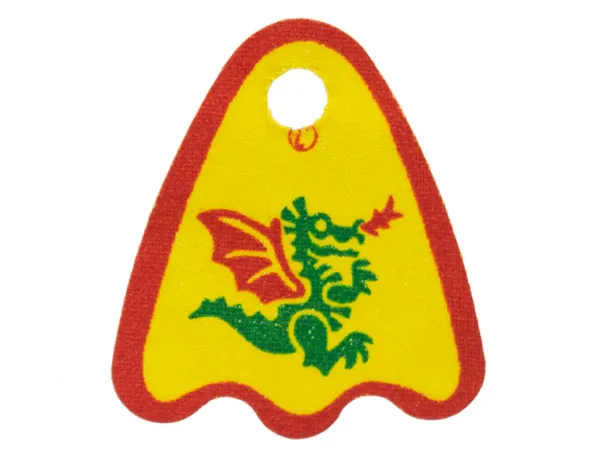 Minifigure Cape Cloth, Round Lobes with Dragon Pattern
