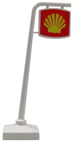 Road Sign Cantilever Curved with Shell Logo Pattern