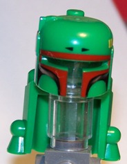 Minifigure, Headgear Helmet SW Rocket Pack with Boba Fett Colors, Dark Red Highlights Pattern