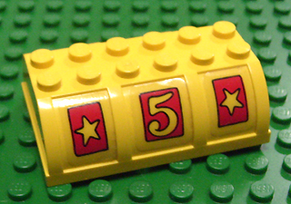 Container, Trunk Lid 4 x 6 x 1 2/3 With Yellow Stars and Yellow #5 Pattern (Stickers) - Set 3681