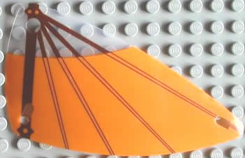Plastic Triangle 6 x 12 Wing with Brown Spars and Orange Cloth Pattern