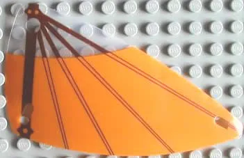 Plastic Triangle 6 x 12 Wing with Brown Spars and Orange Cloth Pattern