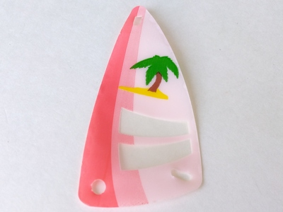 Plastic Triangle 6 x 12 Sail with Palm Tree Pattern