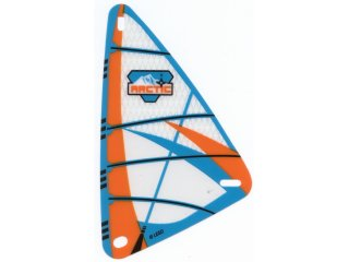 Plastic Triangle 9 x 15 Sail with Orange and Blue Arctic Pattern