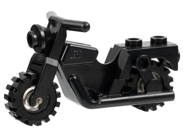 Motorcycle Town with Trans-Clear Wheels with Black Tires (x81 / 3464c02)