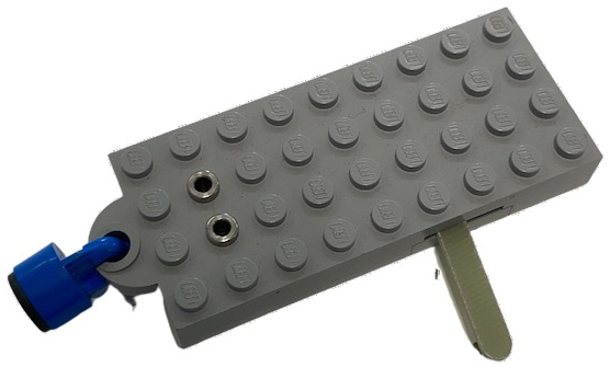 Electric, Train 4.5V Automatic Pole Reverser Brick 4 x 9 with Magnet Holder with Blue Magnet Coupling, Train - 6.5mm Cylinder (x877 / x547b)