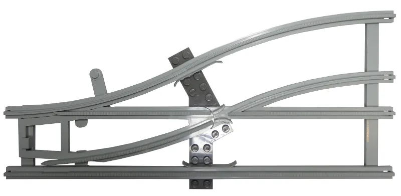 Train, Track 4.5V Switch Point Left with Dark Gray Ties