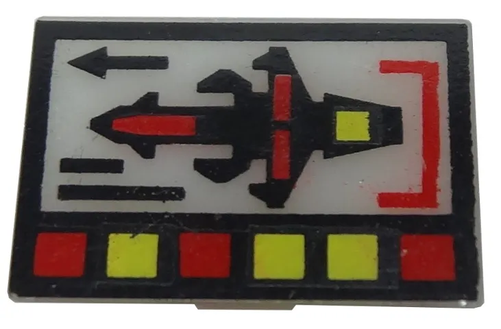 Electric, Light Slope 45 2 x 2 Clip-On Plate with Computer Console Pattern