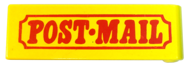 Duplo Door 1 x 4 x 1 with Red POST-MAIL Pattern