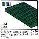5 large base plates - Green