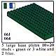 5 large base plates - Green
