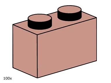 1 x 2 Sand Red Bricks