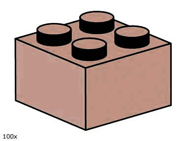2 x 2 Sand Red Bricks