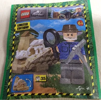 Alan with Dino Skeleton paper bag