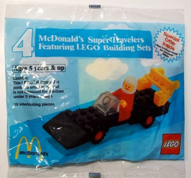 McDonald's Super Travelers #4 Race Car polybag