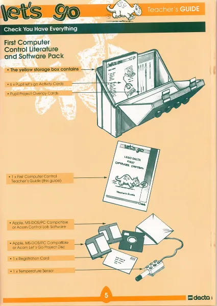 Let's Go, First Computer Control Literature and Software Pack