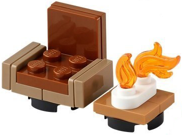 Advent Calendar 2025, Minecraft (Day 22) - Chair and Campfire