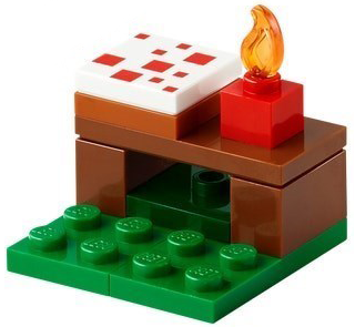 Advent Calendar 2025, Minecraft (Day 23) - Table with Candle and Cake