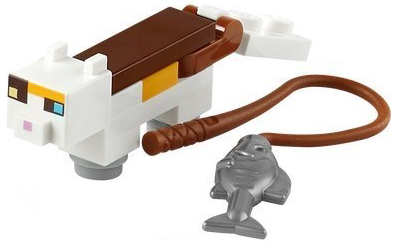 Advent Calendar 2025, Minecraft (Day  8) - Calico Cat with Fish