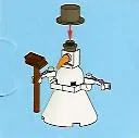 Advent Calendar 2010, City (Day  1) - Snowman with Push Broom