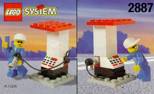 Petrol Station Attendant and Pump