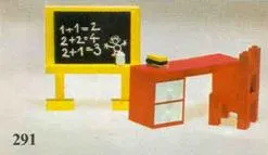 Blackboard and School Desk